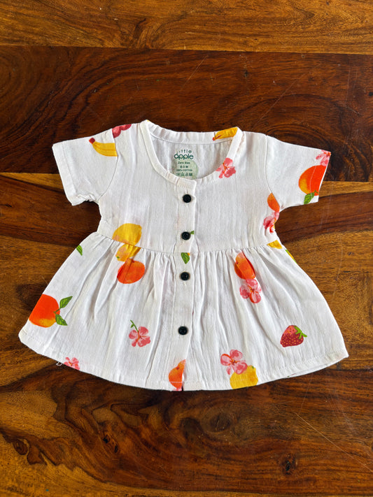 Organic Muslin Half-Sleeve Frock