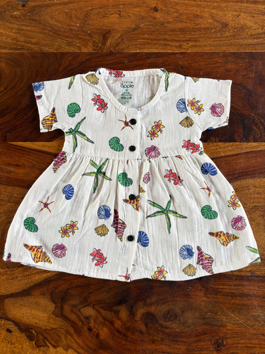 Organic Muslin Half-Sleeve Frock