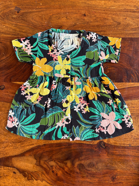 Organic Muslin Half-Sleeve Frock