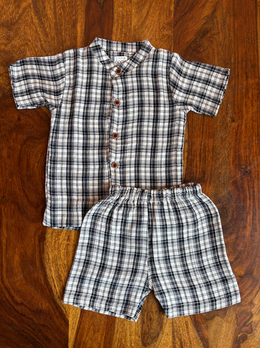 Muslin Chinese Collar Set