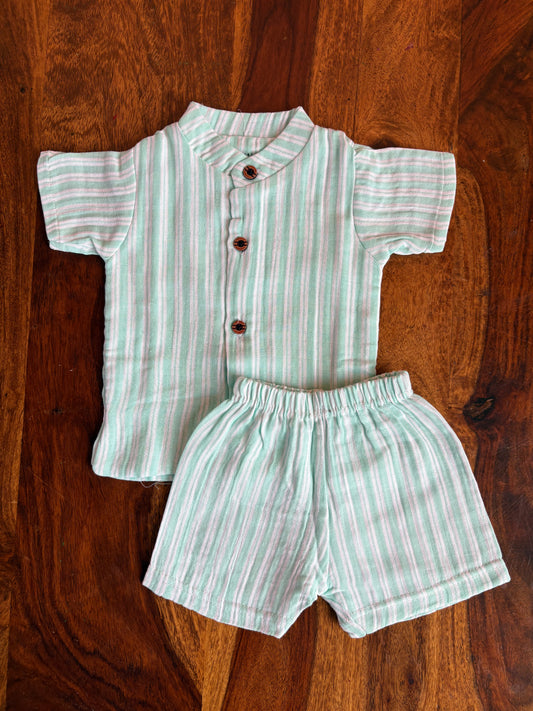 Muslin Chinese Collar Set