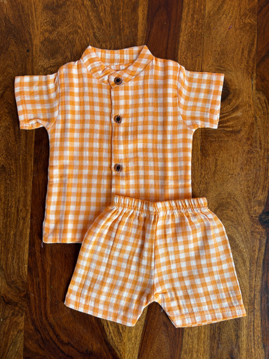 Muslin Chinese Collar Set