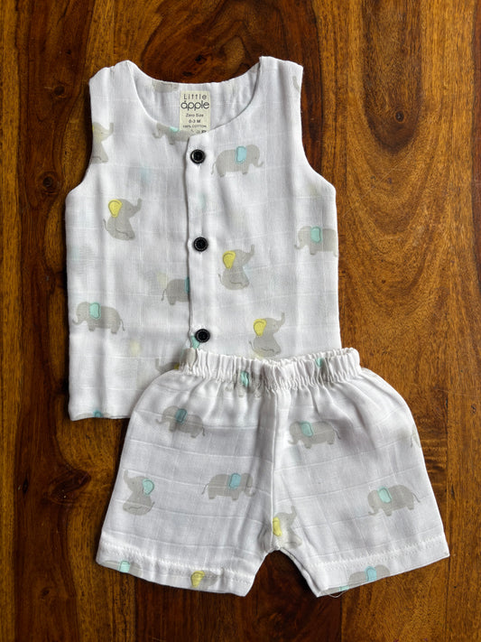 Organic Muslin Jabla with Shorts