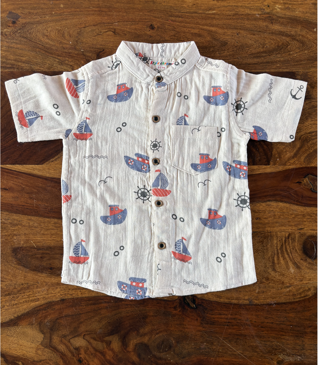 Organic Muslin Shirt & Pant Set for Kids